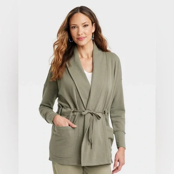 Knox Rose Women's Open Front Winter Drape Jacket - Picture 10 of 11